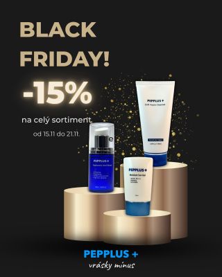 🖤 BLACK FRIDAY v PEPPLUS! Získaj -15 % na celý sortiment od 15.11. – 21.11. Nezmeškaj – platí pre všetko! 🔗 Link na e-shop...